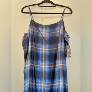 NWT XXL BLUE VANS CAMDEN MIDI SLIP DRESS